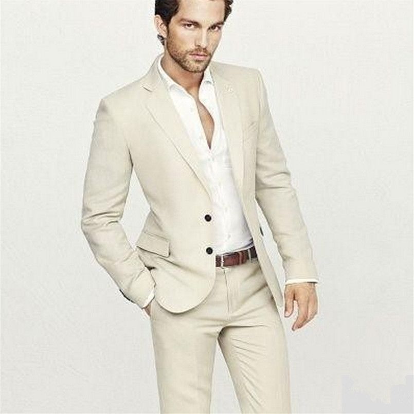 the New Arrival Creamcolored Leisure Suit Lapel Two Buttons of the