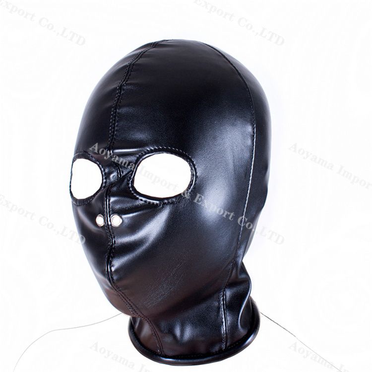 Hood Mask Bdsm Slave Bright Pu Leather Hoods Mask Gimp Fetish Bondage Hood Sex Hoods Sex