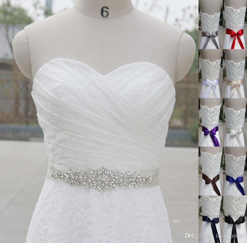 2019 Best Selling Shiny Crystal Beaded White Long Satin 