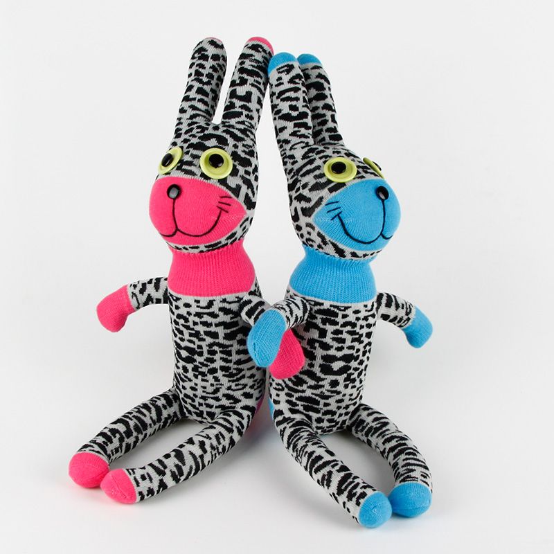 2019 Handmade Sock Monkey Rabbit 043 Stuffed Animal Doll Baby Toys
