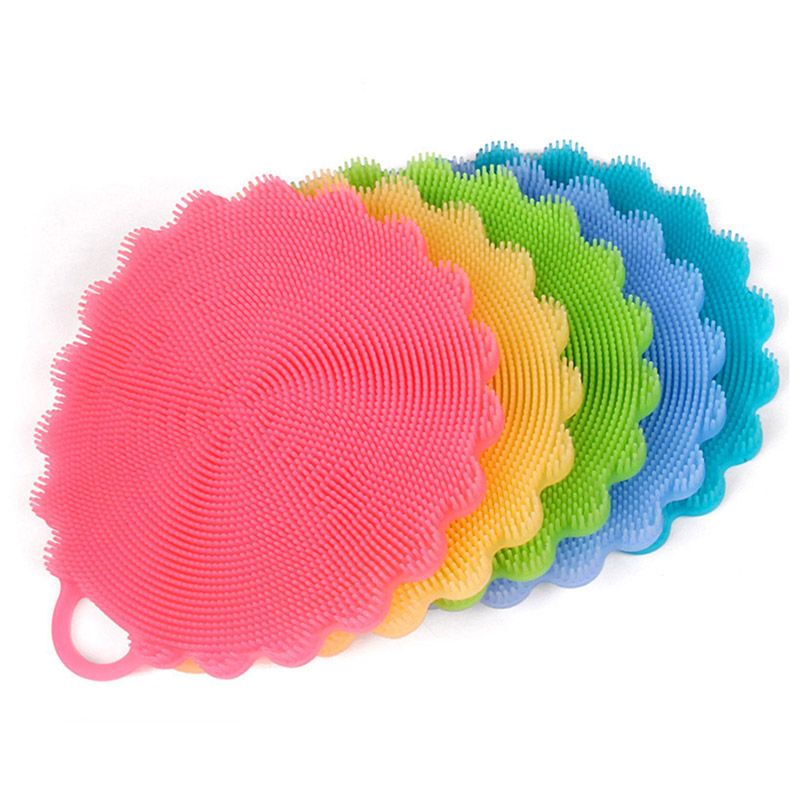 2020 Kitchen Sponge Food Grade Antibacterial Silicone Sponges Non Stick Washing Brush Dish Towel