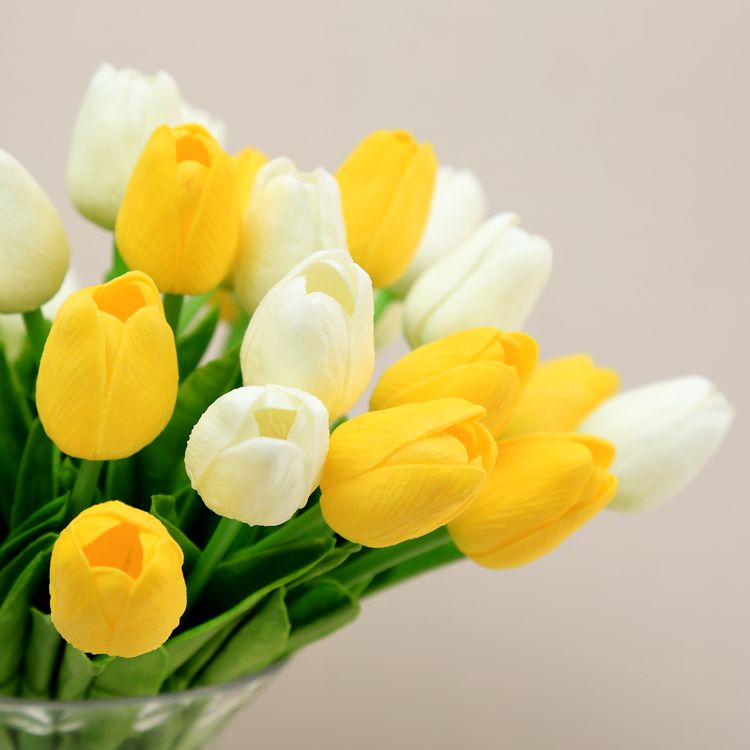 Freies Verschiffen PU-Tulpe-künstliche Blumen-Simulations-Hochzeit oder Hauptdekoratives Blumen-Partei-Dekorations-Blume geben Verschiffen frei