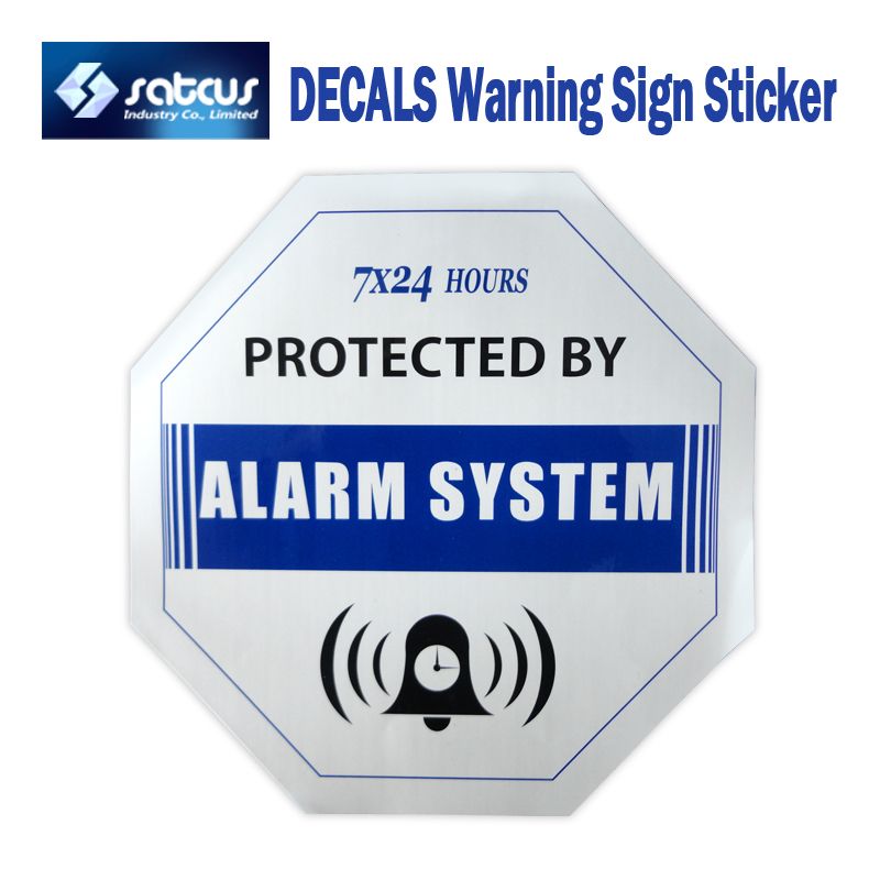 2019 Home Security GSM Alarm System Waterproof Blue DECALS Warning Sign