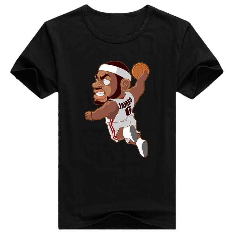 Lebron James Basketball Shirts, Cotton Short Sleeve Man T Shirt, Black ...