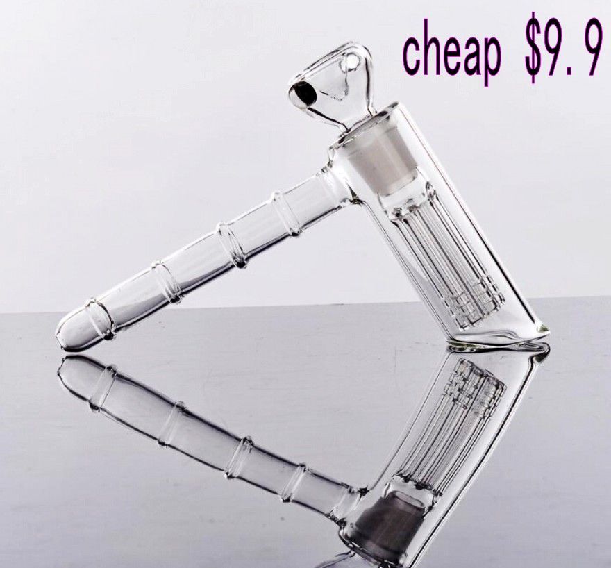 2019 14cm Glass Bongs Water Pipes Joint 18.8mm Glass Hammer 6 Arm Glass Percolator Bubbler