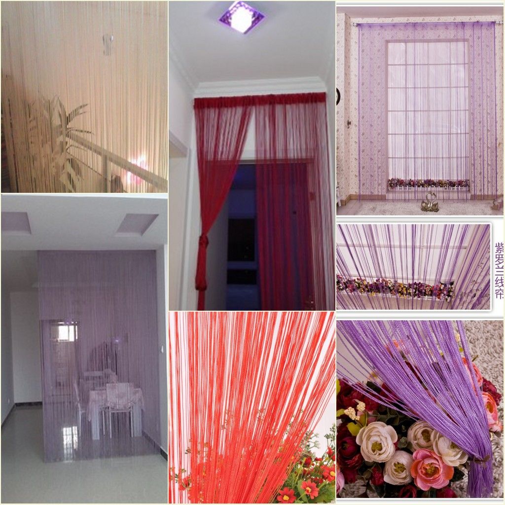 Sheer Curtains Fringe Wedding Door Windows Panel Living Room