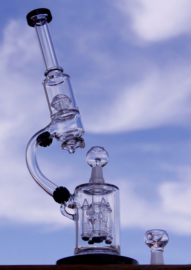 2019 Hitman High Quality Microscope Glass Bong Form 14.5inches Heavy