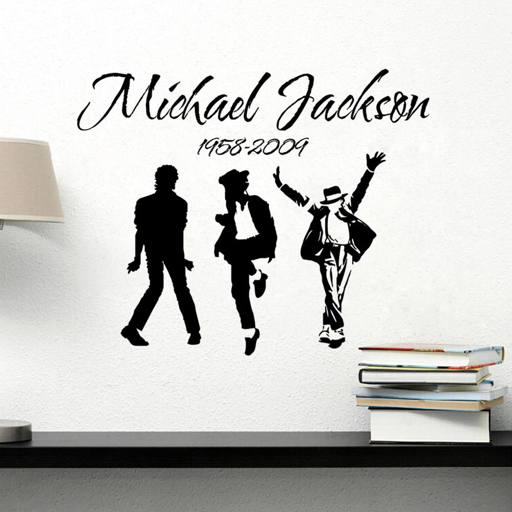 2017 new removable vinyl wall stickers michael jackson mj music