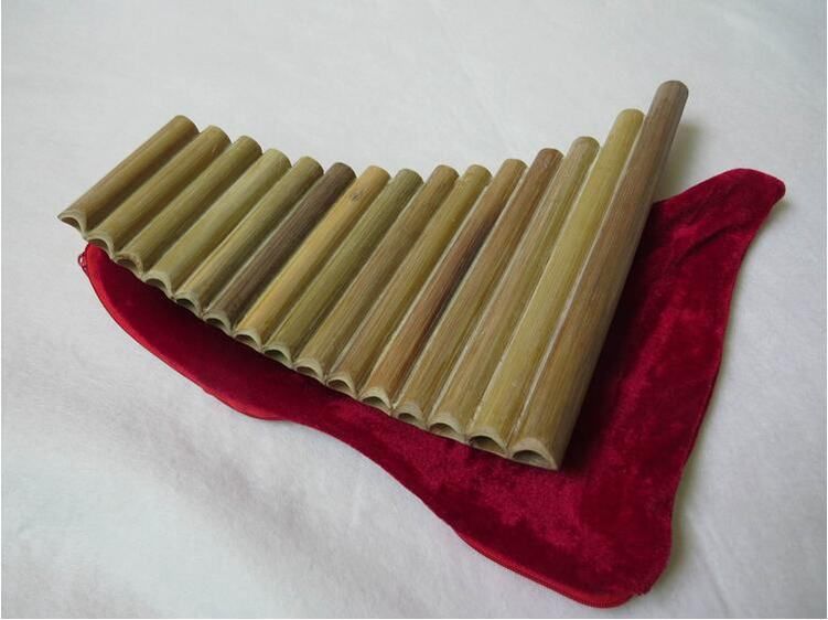 2021 Sax Alto Harmonica Panflute 15 Pipes Natural Bamboo Wind
