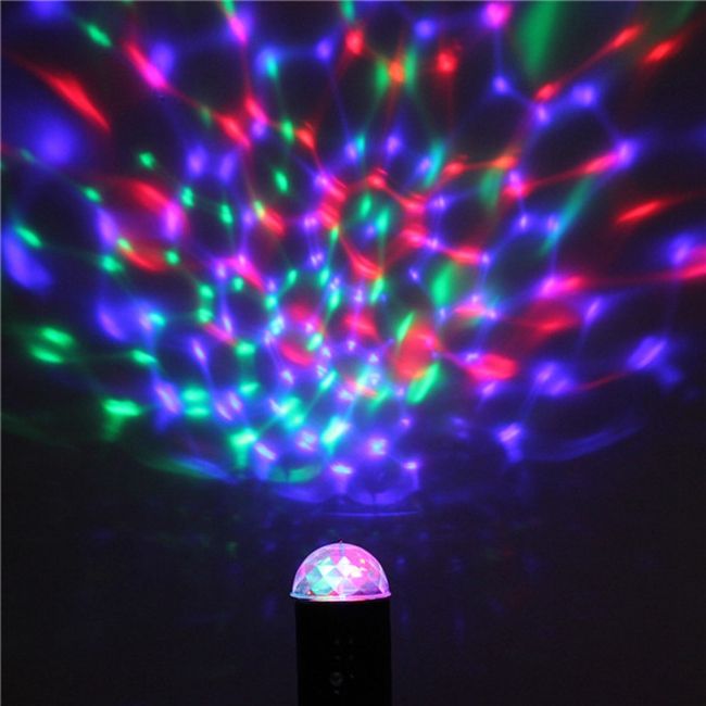 Professional US Plug 5W LED RGB Stage Light Auto Rotating Crystal Laser
