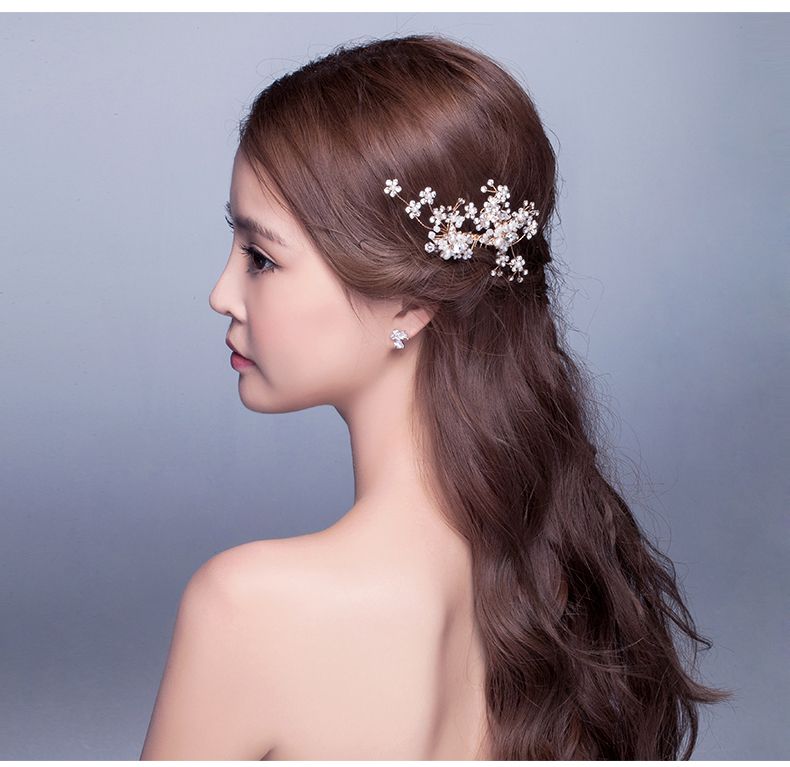 Cheap Hair Comb Wedding Beading Pearls Crystal Hair Accessories