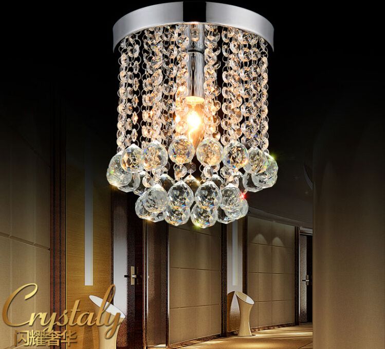 1 Light 15cm Crystal Chandelier Mini Fixture Small Clear 1 Light 15cm Crystal Chandelier Mini Fixture Small Clear Re Lamp For Aisle Stair Hallway Corridor Porch Modern Pendant Drop Ceiling