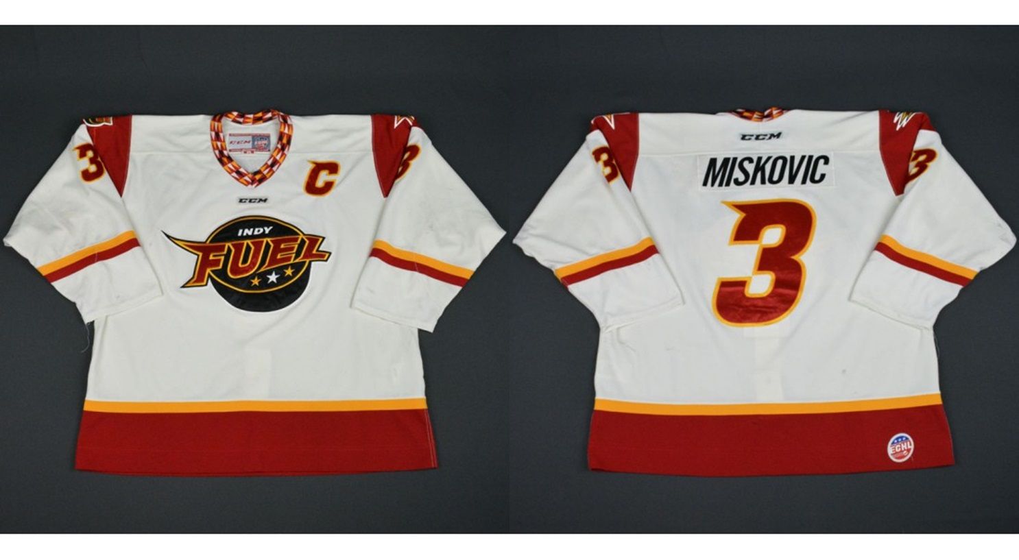 2020 Hot Sale Customize ECHL Indy Fuel 3 Zach Miskovic Mens Womens Kids