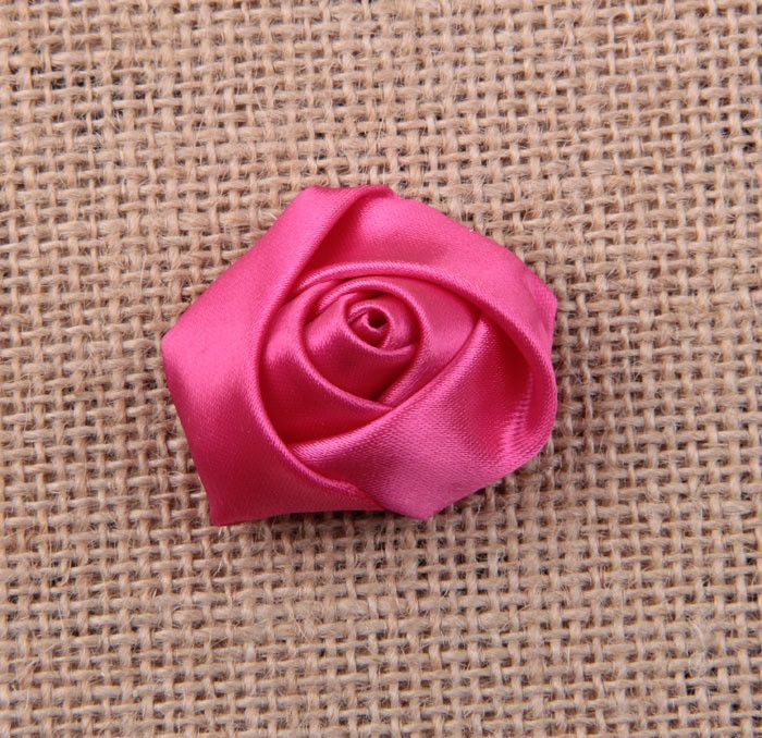 Baby Girls Satin Ribbon Multilayers 3D Fabric Rose Flowers For headbands corsage Kid DIY Christmas Hair Styling Accessories AW07