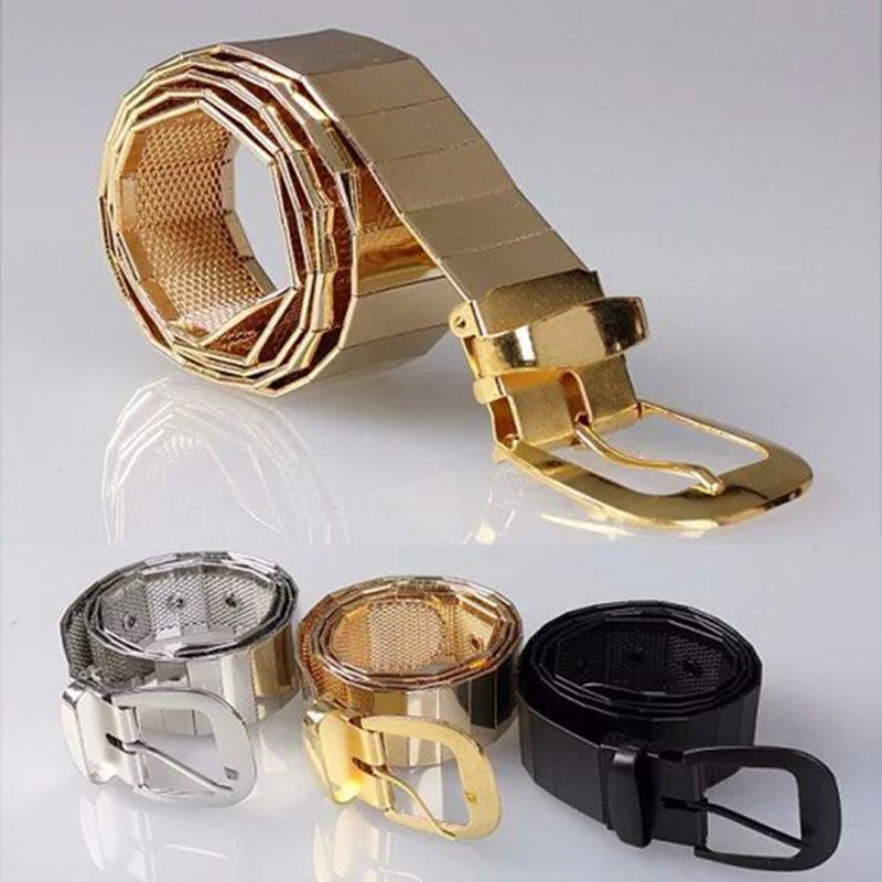 Metal Mens Belts Gold Luxury Belt For Man And Woman Unisex Men Or Women