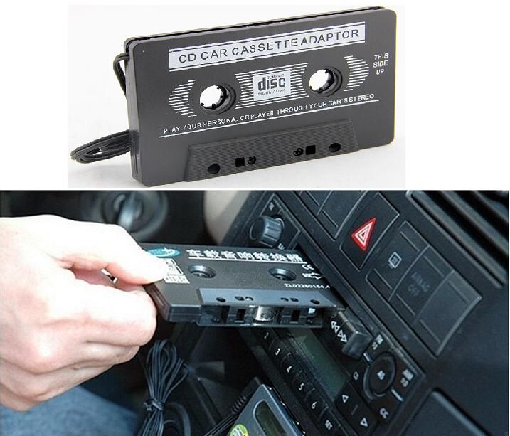 100X New Audio Car Cassette Tape Adapter Converter 3.5 MM For Iphone