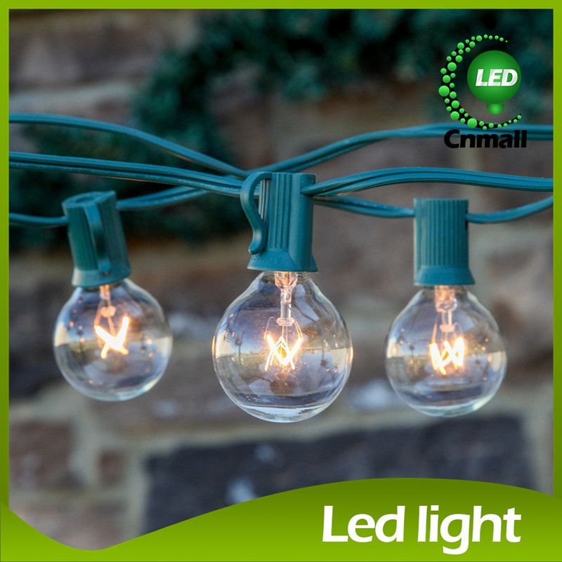 Patio Clear Globe String Lights 25 Ft Clear Globe G40 String Lights Patio Clear Globe String Lights 25 Ft Clear Globe G40 String Lights Set G40 Bulbs Included Patio Lights & Patio String Light Bulbs C9 Led Christmas Light ... - Patio Clear Globe String Lights 25 Ft Clear Globe G40 String Lights