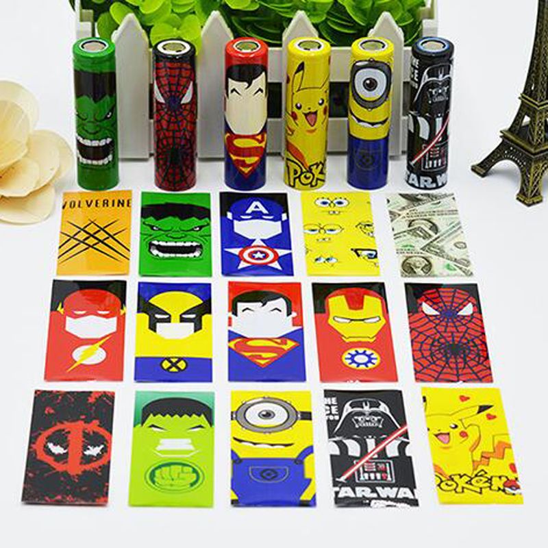 Popular 18650 Battery PVC Skin Sticker Shrinkable Wrap