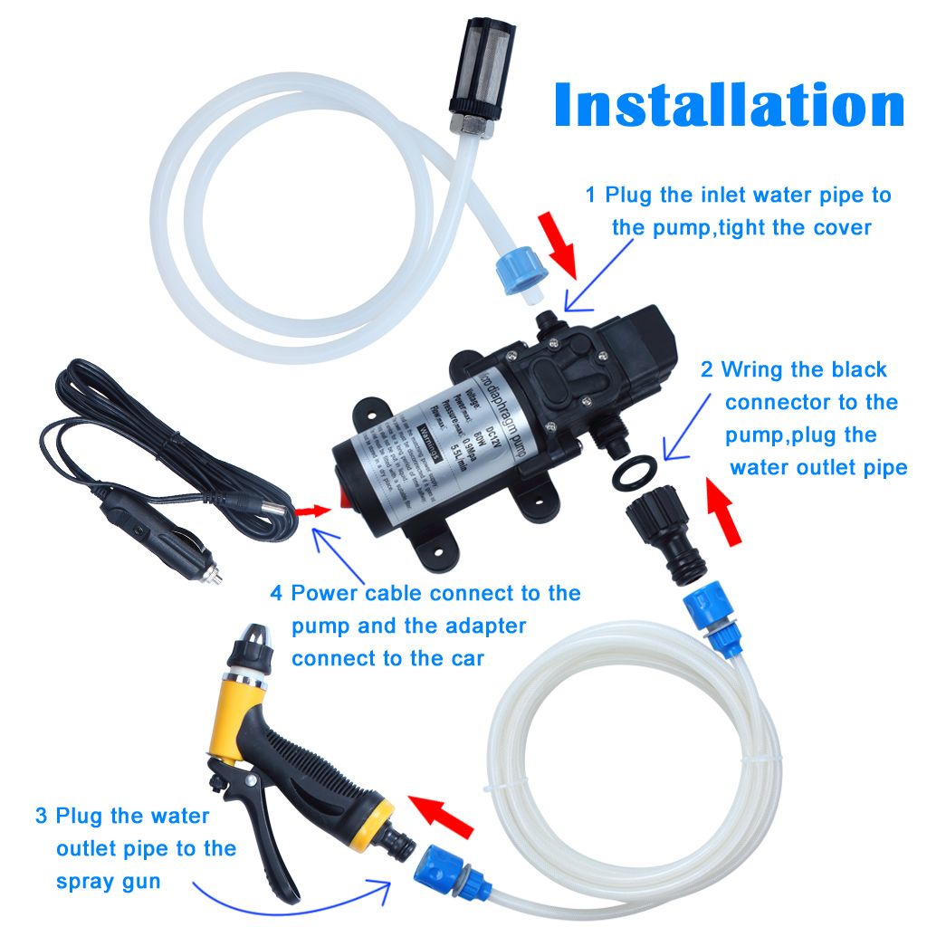 2020 High Pressure Electric Car Wash Washer Water Pump 12V ...