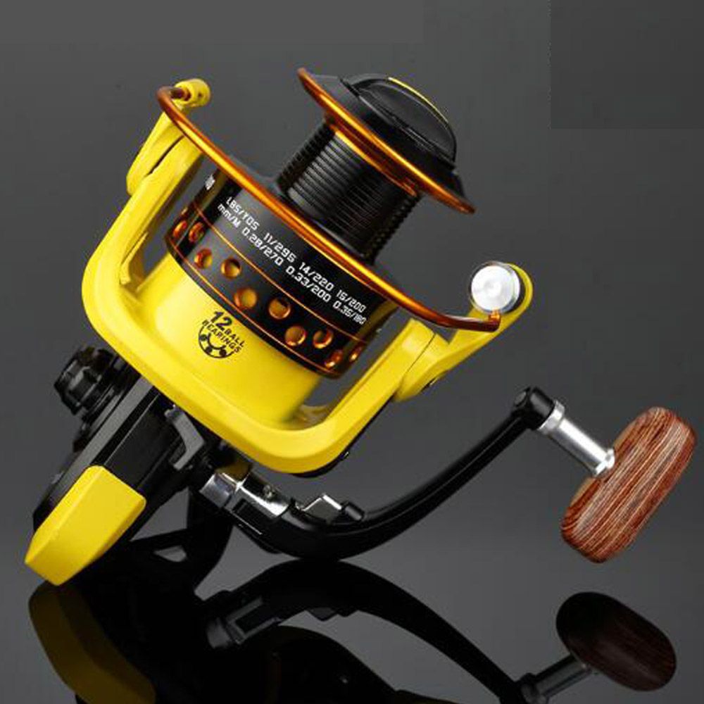 2020 Fishing Reel Yellow And Black Metal Fishing Lure Spinning Reel