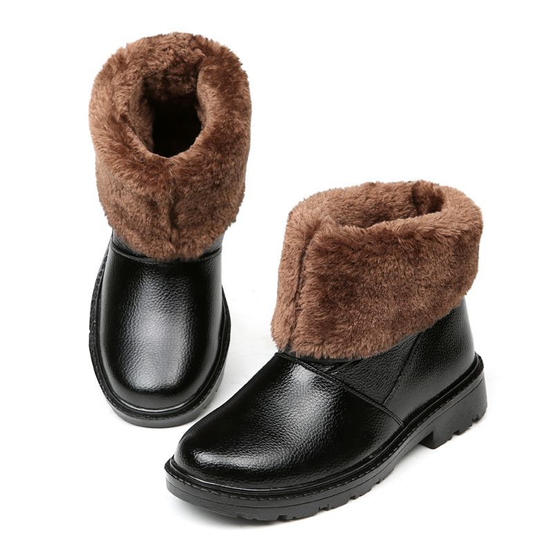 mens leather fur lined boots