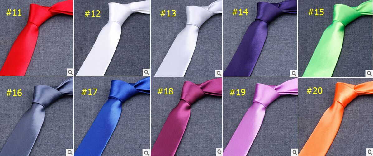 Cravate homme 50 couleurs 8 * 145cm Cravate Couleur unie Cravate flèche pour fête des pères Cravate homme Cadeau de Noël FedEx gratuit