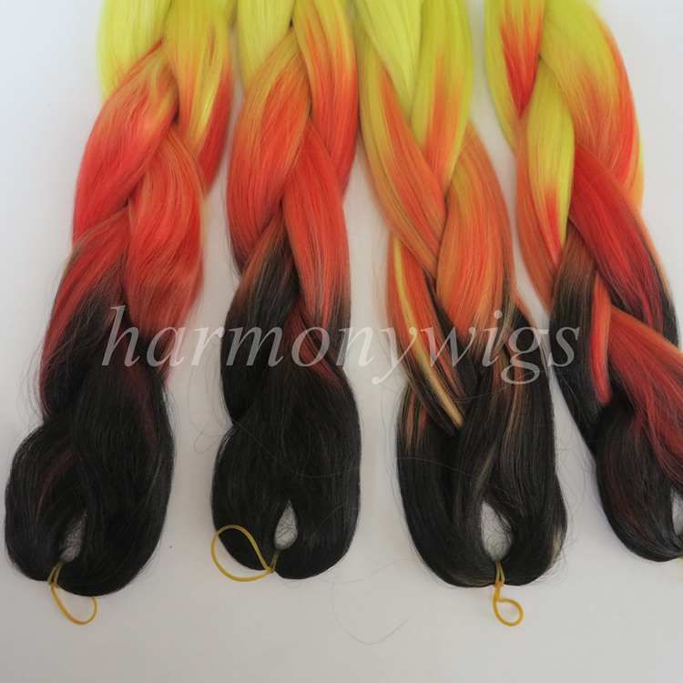 2020 Synthetic Jumbo Braiding Hair Black Red Yellow White 100g