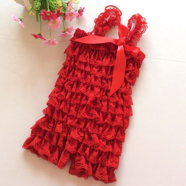 2021 2015 Summer Cute Baby Lace Rompers Infant Toddler Posh Petti