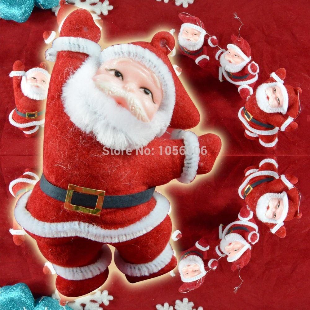 Packet Indoor Cute Xmas Decor Different Pose Santa Claus Ornament Hanging Christmas Tree Decoration House Christmas Decoration House Christmas Decorations