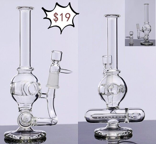 2019 Newest Water Pipes Triple Holes In Line Perc Hand Blown Glass