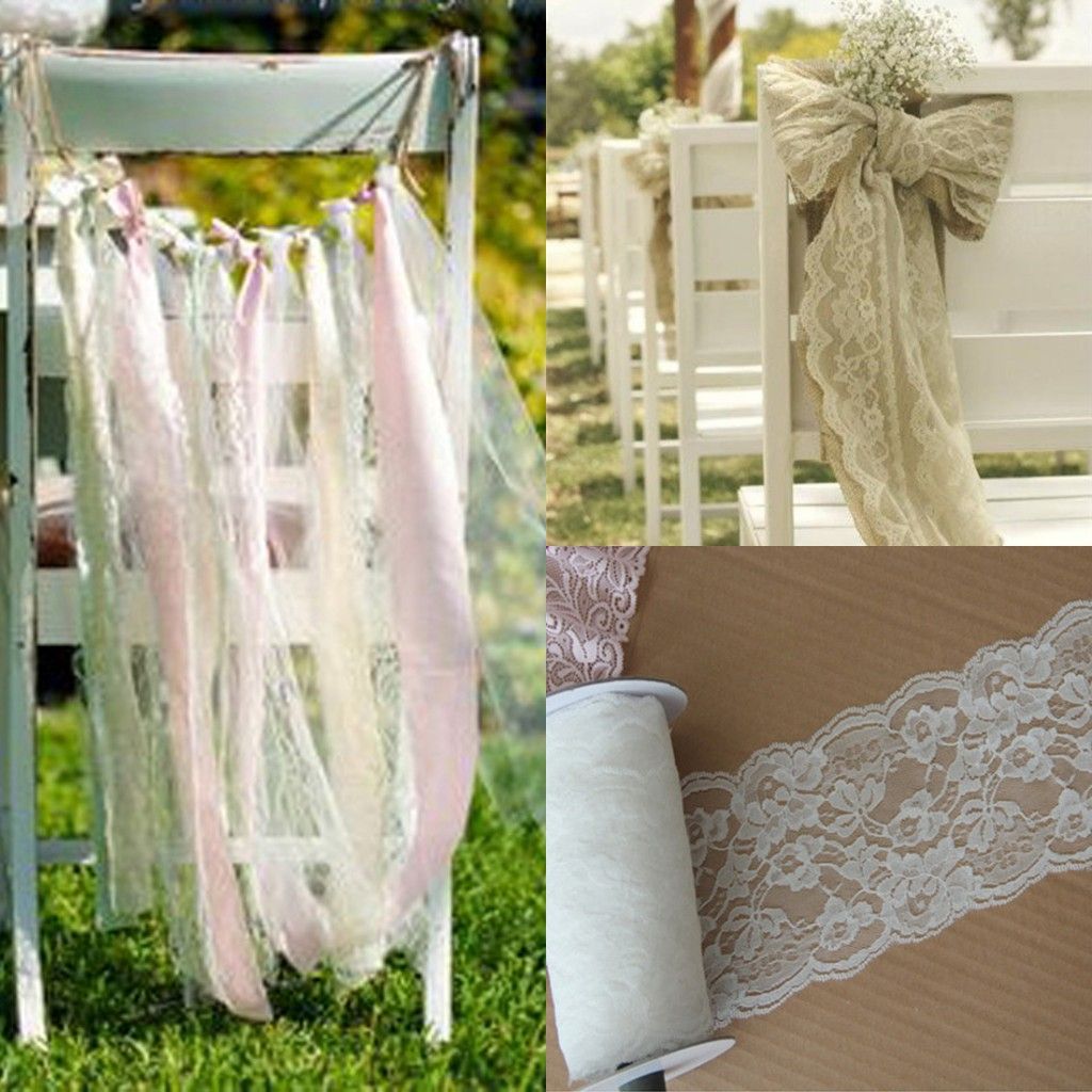 White Lace Wedding Decorations Supplies Boho Beach Wedding Party