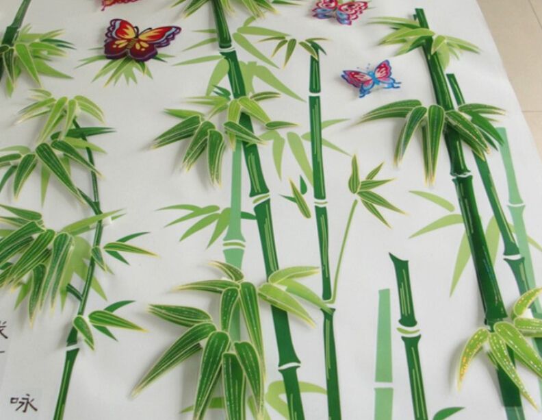 fashion 3d bamboo wall stickers bedroom living room decoration wall