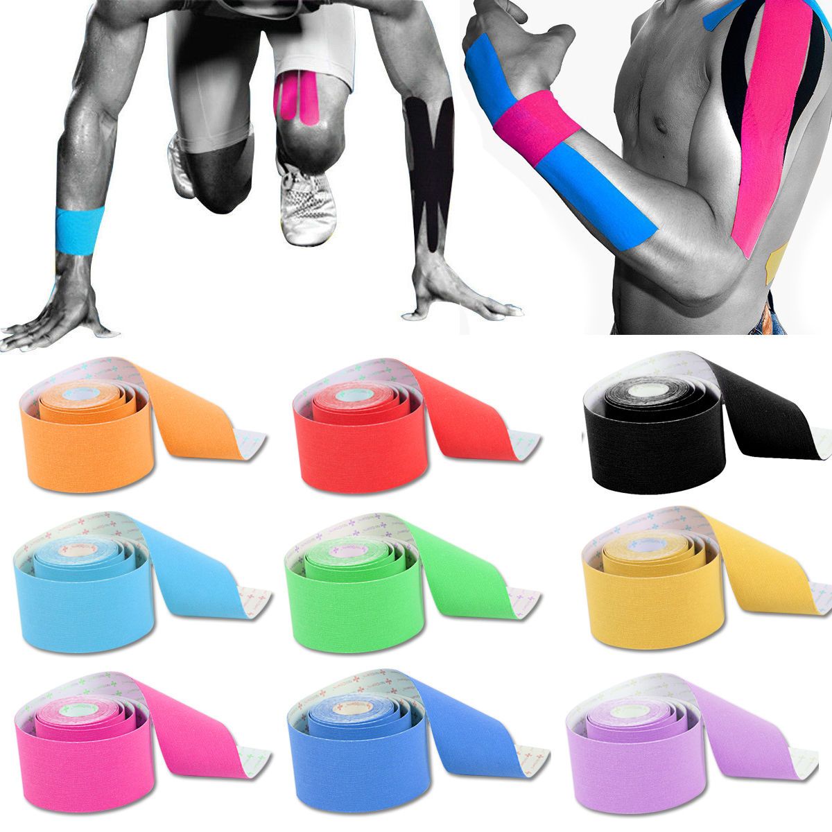 2019 5cm X 5m Sports Kinesiology Tape Kinesio Roll Cotton Elastic