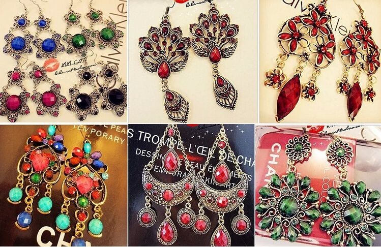 Random mix 100 style Vintage Tibetan Silver/Bronze Resin Gem Fashion Earrings wholesale earrings New fashion jewelry