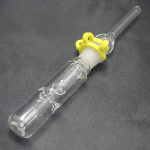 Mini Nectar colector Mini vidrio bong glass bubbler mini tubería de agua de la plataforma petrolera con Glass Tip Nail y Keck Clip