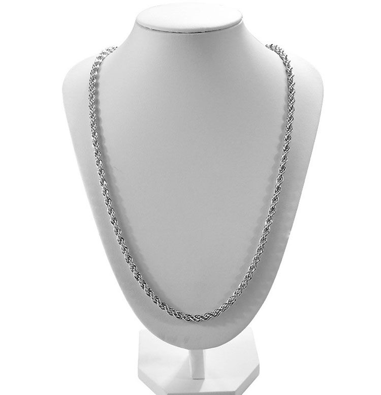 Wholesale Necklaces Type Silver Chain Necklace Hot Sale 3mm Twist Rope