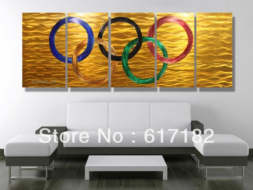 Customized Wall Art modern customized metal wall art painting olympic rings sculpture Customized Wall Art modern customized metal wall art painting olympic rings sculpture