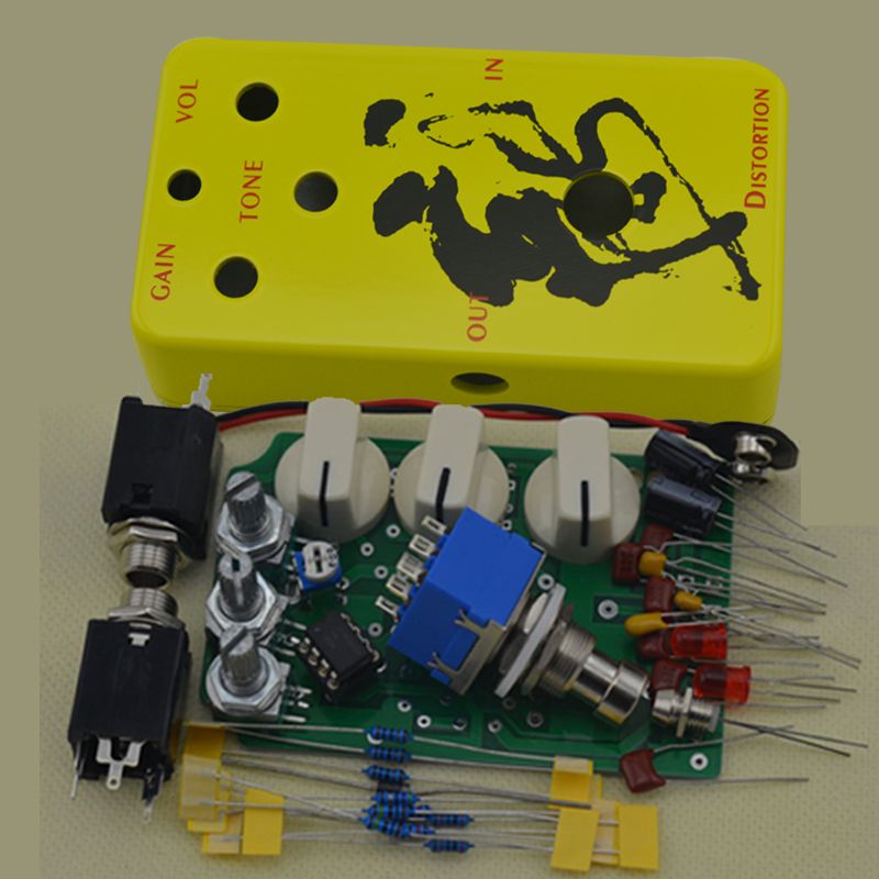 Distortion DIY Guitar Effect Pedal Kit With 1590B And LM833,Truebypass Diy Pedal Kit Diy Guitar