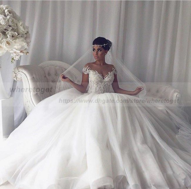 Corset Wedding Dresses with Bling