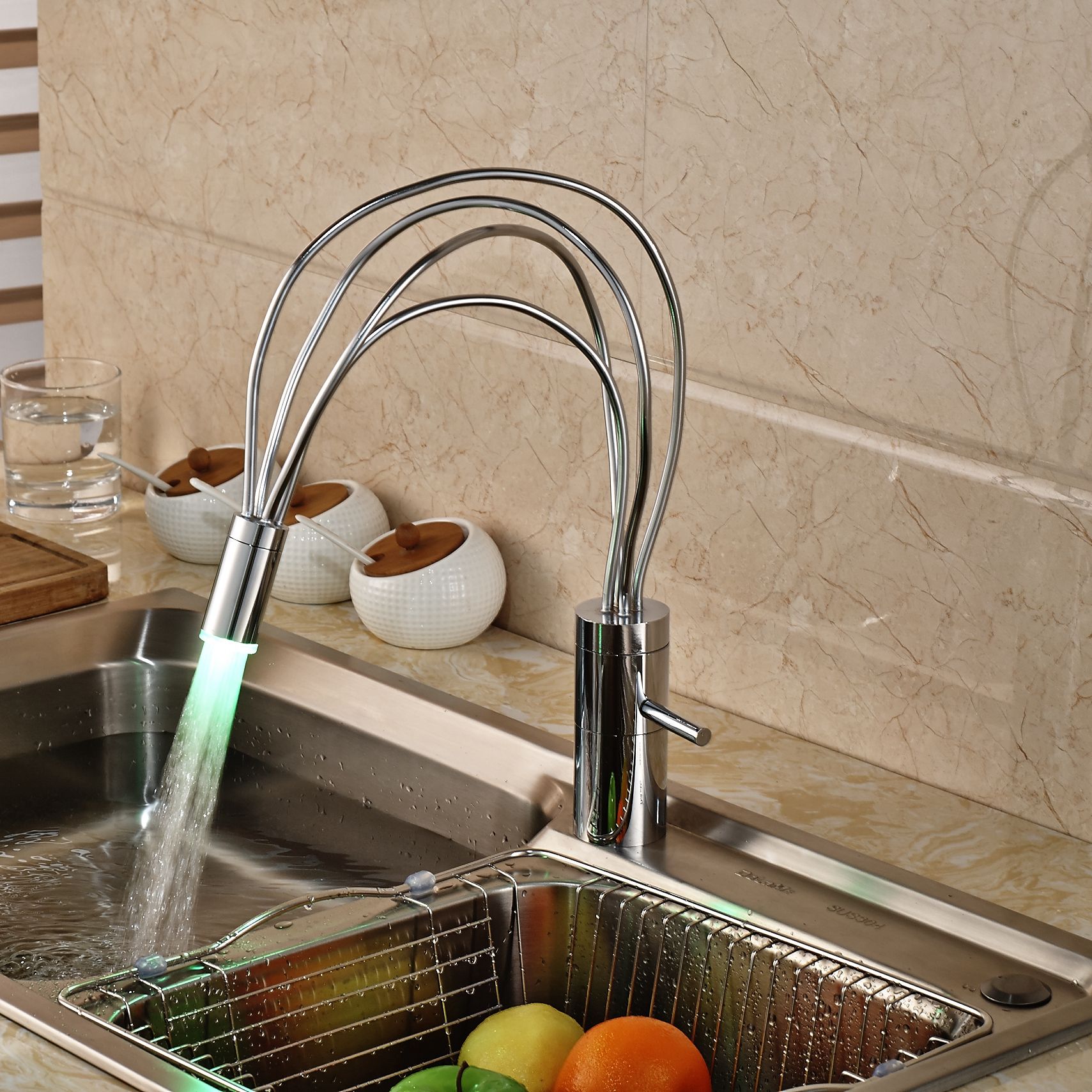 2019 Led Color Changing Chrome Brass Kitchen Faucet Vantiy Sink 2019 Led Color Changing Chrome Brass Kitchen Faucet Vantiy Sink Mixer Tap Single Handle Hole From Gonglangno1 80 41 Dhgate Com