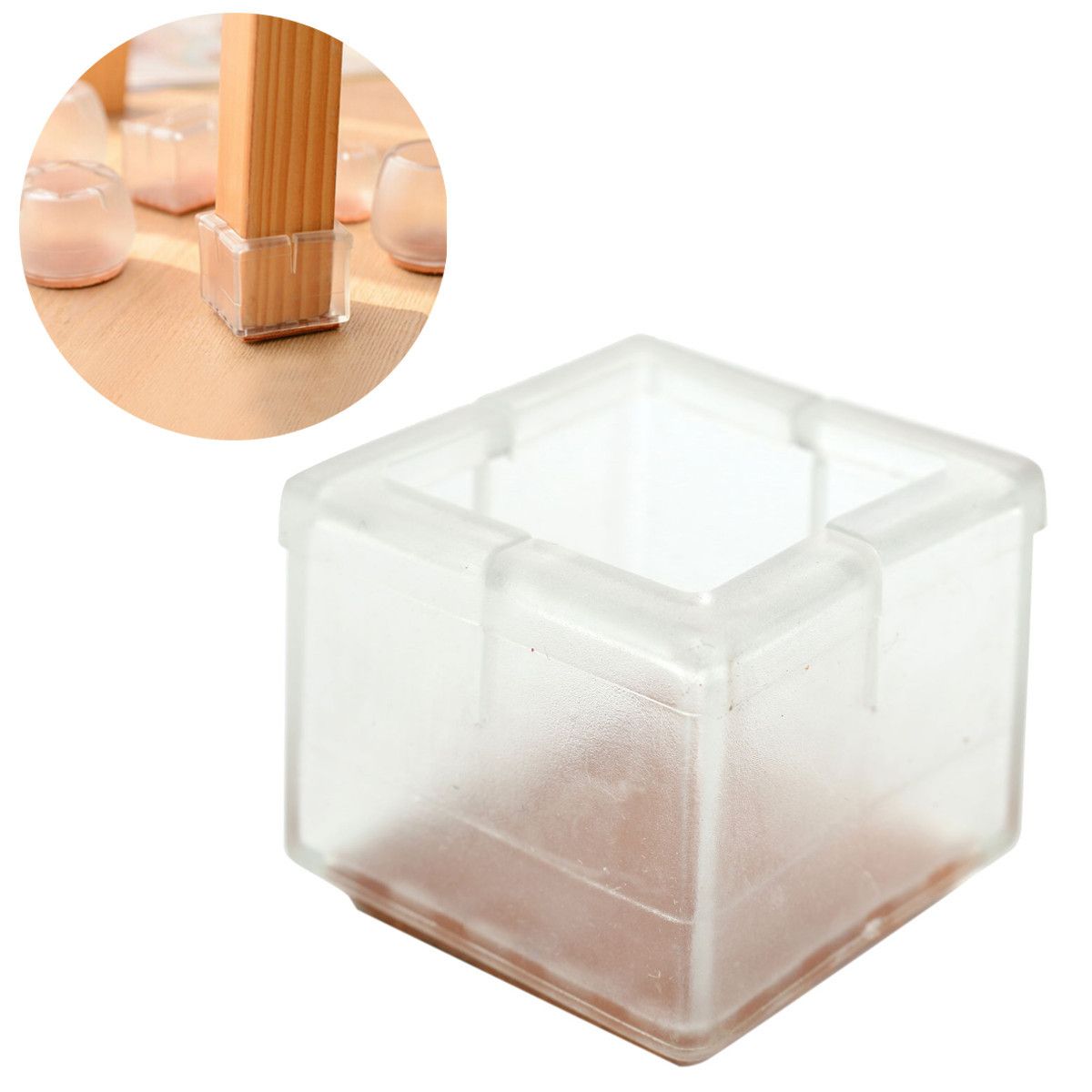 2018 square chair leg caps rubber feet protector home furniture pads