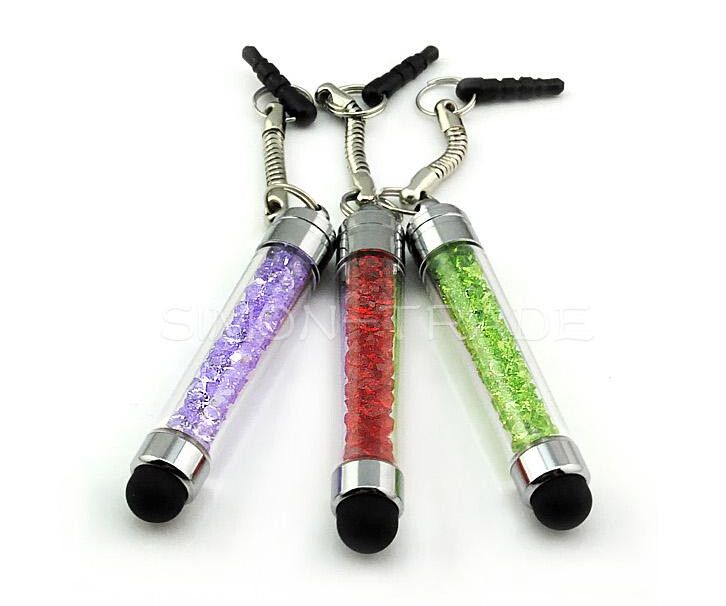 Mini Crystal Cell Phone Stylus Pens Diamond Glitter Capacitive Screen