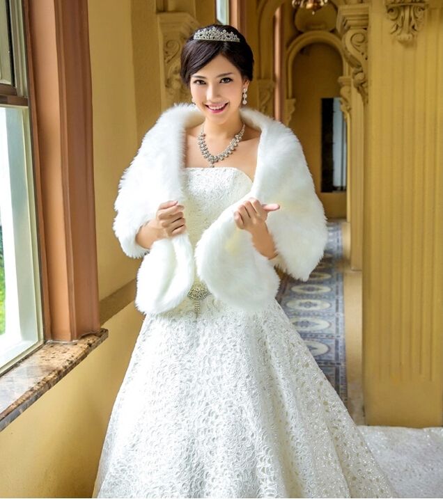 white bridal wrap