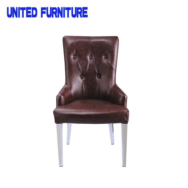 2019 Best Quality Stainless Steel Dubai Banquet Chair / Dining Chairs