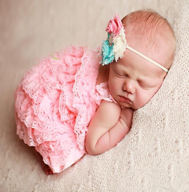 Bebek Dantel Tulum Üst Kalite Bebek Kız Dantel Tulum Doğum Günü Kıyafet Yenidoğan Bebek Giysileri QX