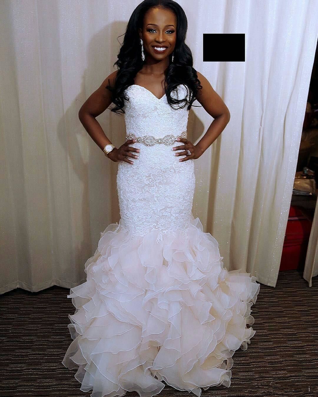 diamond mermaid wedding dress