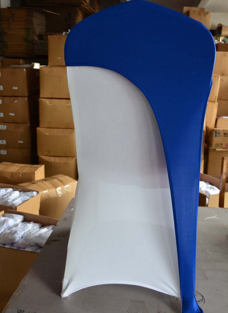 wholesale royal blue spandex chair hoods lycra stretch chair caps
