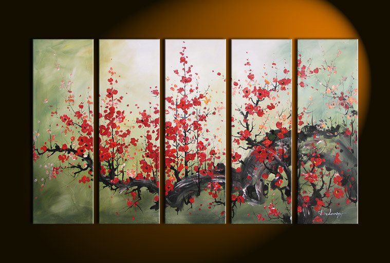 Wall Art Painting 2017 hand painted oil wall art paint bright red flower decoration Wall Art Painting 2017 hand painted oil wall art paint bright red flower decoration
