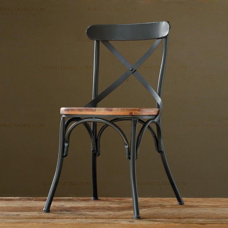 Wholesale-American Country Wrought Iron Retro Bar Chair / Dining Wholesale-American Country Wrought Iron Retro Bar Chair / Dining Chair / Antique Chair / Solid Wood Chair in Living Room Chair Transparent Chair Panton ... - Wholesale-American Country Wrought Iron Retro Bar Chair / Dining