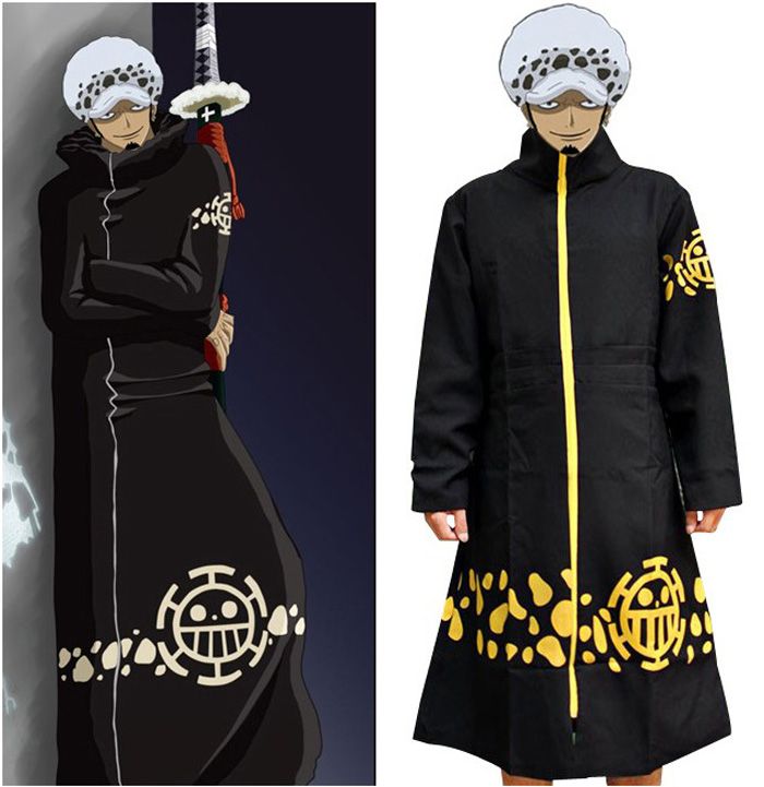 Anime One Piece Cosplay Costume Trafalgar Law 2 years later Cartoon Coat Clock Jacket cape performance costume Christmas gift